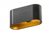 Azzardo AZ1709 nástěnné svítidlo Vega černá/zlatá Azzardo AZ1709 nástěnné svítidlo Vega černá/zlatá