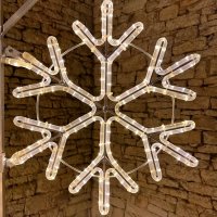 DecoLED LED světelná vločka, sada na VO, 100 cm, teple bílá DecoLED LED světelná vločka, sada na VO, 100 cm, teple bílá