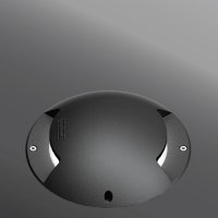 V�PRODEJ VZORKU LIGMAN Z�pustn� zemn� sv�tidlo MASK 3000K 8W 202lm IP68 218mm �ern� RAL9011