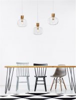 NOVA LUCE závěsné svítidlo CINZIA čiré sklo bílý kabel mosazný zlatý kov E27 3x12W 230V IP20 bez žárovky 9236620 NOVA LUCE závěsné svítidlo CINZIA čiré sklo bílý kabel mosazný zlatý kov E27 3x12W 230V IP20 bez žárovky 9236620