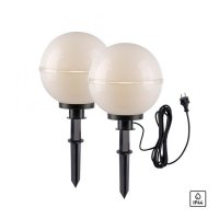 JUST LIGHT Koule, 2ks sada, IP44, pr.30cm, b�l�, v�. z�pich LD 19323-16-2