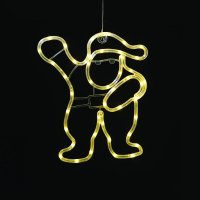 ACA Lighting V�no�n� z�v�sn� dekorace Santa Claus 44 LED tepl� b�l� na baterie 3xAA/USB IP20 28.5x0.7x34.8cm X04441305