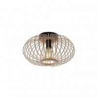 LEUCHTEN DIREKT is JUST LIGHT Stropní svítidlo, dřevo, přírodní, oválné, E27, retro, pr. 40cm LEUCHTEN DIREKT is JUST LIGHT Stropní svítidlo, dřevo, přírodní, oválné, E27, retro, pr. 40cm