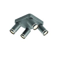 ACA Lighting stropn� sv�tidlo 4XGU10 DIVINO �ed� hlin�k IP20 21X21X13,5CM RA3634CGY