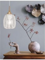 NOVA LUCE závěsné svítidlo VARIO čiré sklo a saténový zlatý kov E27 1x12W 230V IP20 bez žárovky 9191541 NOVA LUCE závěsné svítidlo VARIO čiré sklo a saténový zlatý kov E27 1x12W 230V IP20 bez žárovky 9191541