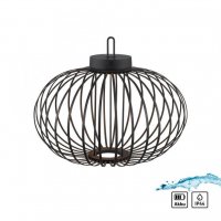JUST LIGHT LED stoln� lampa pr�m�r 46cm �ern� na baterie USB IP44 stm�vateln� dotykem 2700K LD 19305-18