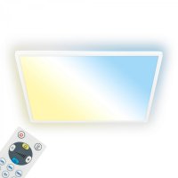 BRILONER LED stropn� sv�tidlo, ploch�, d�lkov� ovlada�, p��m� a nep��m� osv�tlen�, b�l� 7541016