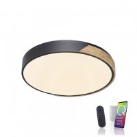 PAUL NEUHAUS Q BILA LED stropní svítidlo Smart Home, pravé dřevo, stmívatelné ZigBee 2700-5000K PAUL NEUHAUS Q BILA LED stropní svítidlo Smart Home, pravé dřevo, stmívatelné ZigBee 2700-5000K