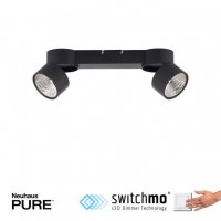 PAUL NEUHAUS LED stropní svítidlo PURE-NOLA černá 2 ramenné otočné stmívatelné krokově stmívatelné 3000K PN 6452-18 PAUL NEUHAUS LED stropní svítidlo PURE-NOLA černá 2 ramenné otočné stmívatelné krokově stmívatelné 3000K PN 6452-18
