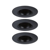 PAULMANN Vestavn� sv�tidlo 3ks-sada nev�klopn� kruhov� 90mm GU10 max. 3x10W 230V �ern�