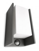 Venkovní nástěnné svítidlo s pohybovým senzorem Philips Bridge 8719514385429 E27 1x42W IP44 230V antracitové Venkovní nástěnné svítidlo s pohybovým senzorem Philips Bridge 8719514385429 E27 1x42W IP44 230V antracitové