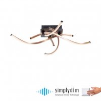 PAUL NEUHAUS LED stropn� sv�tidlo �ern� / zlat� plynule stm�vateln� pam�ov� funkce zak�iven� SimplyDim 3000K PN 9144-18