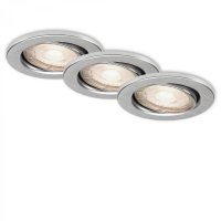 BRILONER 3ks LED vestavn� sv�tidlo, pr. 8,6 cm, 5 W, hlin�k BRI 7147-039