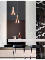 NOVA LUCE z�v�sn� sv�tidlo VENANZIO m�d�n� kov a p��rodn� d�evo E14 1x5W IP20 bez ��rovky 7605175