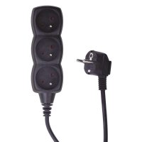 EMOS Prodlu�ovac� kabel �ern� 3 z�suvky 5m 1902230500