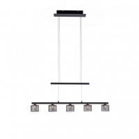 PAUL NEUHAUS LED z�v�sn� sv�tidlo, �ern�, 5 ramenn�, nastaviteln� v��ka, nad j�deln� st�l 3000K