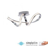 PAUL NEUHAUS LED stropn� sv�tidlo chrom stm�vateln� pam�ov� funkce tepl� b�l� SimplyDim 3000K PN 8331-17