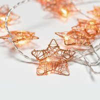 ACA Lighting "kovové hvězdy", 10 LED dekorační řetěz na baterie (3xAA) + časovač (6ON/18OFF), teplá bílá, měď, kov, IP20, 135+30cm čirý přívodní kabel X061011331 ACA Lighting "kovové hvězdy", 10 LED dekorační řetěz na baterie (3xAA) + časovač (6ON/18OFF), teplá bílá, měď, kov, IP20, 135+30cm čirý přívodní kabel X061011331