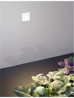 NOVA LUCE venkovn� zapu�t�n� sv�tidlo do zdi PASSAGGIO b�l� hlin�k LED 1W 3000K 3V IP54 d�lka kabelu 1.80m pou�ijte driver 9020170 8058001