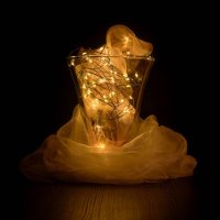 DecoLED LED sv�teln� �et�z na baterie - teple b�l�, 50 diod, 5,3 m