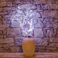 DecoLED LED světelný řetěz na baterie vločky, ledově bílá, 50 diod, 5,3 m DecoLED LED světelný řetěz na baterie vločky, ledově bílá, 50 diod, 5,3 m