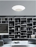 NOVA LUCE stropn� sv�tidlo ERA b�l� sklo a k�i���l chromovan� kov E27 3x12W 6311803