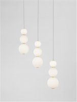 NOVA LUCE z�v�sn� sv�tidlo FLEA z�v�sn� sv�tidlo zlat� a op�lov� b�l� sklen�n� st�nidlo LED 36W 3000K stm�vateln� 9695243