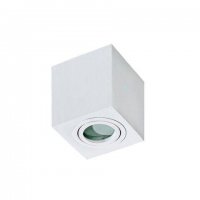 Stropn� bodov� p�isazen� sv�tidlo AZzardo Brant Square IP44 white AZ2822 GU10 1x50W IP44 9cm hranat� b�l�
