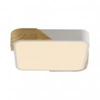 JUST LIGHT LED stropn� sv�tidlo hranat� b�l� d�evodekor nad�asov� design 3000K LD 14289-16