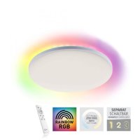 LEUCHTEN DIREKT is JUST LIGHT LED panel sv�tidlo, b�l�, kruhov�, stm�vateln�, v�. d�lkov�ho ovl�d�n�, pam�, samostatn� ovladateln� RGB+2700-5000K LD 15563-16