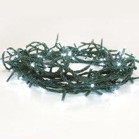 ACA Lighting 50 LED �et�z na baterie (3xAA), WW 6/18 �asova� + 8 program�, IP44, 490+30cm, zelen� kabel X0650234