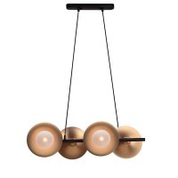 ACA Lighting z�v�sn� sv�tidlo 4XG9 mosaz/�ern� kov + sklo 68X27XH118CM LAYLA HL4324P68BB