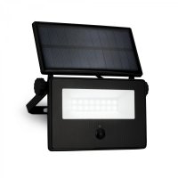 BRILONER Sol�rn� LED venkovn� n�st�nn� sv�tidlo v�. IR senzoru, �ern�, 5W, 400 lm, sklo/plast 3856015