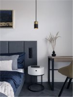 NOVA LUCE z�v�sn� sv�tidlo POGNO �ern� a zlat� hlin�k GU10 1x10W IP20 220-240V bez ��rovky 9911524