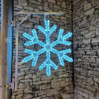 DecoLED LED světelná vločka V, na sloupy VO 3D tisk, pr. 67 cm, ledově bílá DecoLED LED světelná vločka V, na sloupy VO 3D tisk, pr. 67 cm, ledově bílá