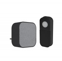 Solight bezdr�tov� zvonek, do z�suvky, 180m, �ern�, learning code 1L74B