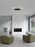 NOVA LUCE stropn� sv�tidlo WILLOW �ern� ocel a akryl D60x6cm LED 60W 9212915