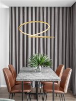 NOVA LUCE z�v�sn� sv�tidlo GIRISH zlat� nerez ocel a akryl LED 40W 230V 3000K IP20 stm�vateln� 9248109