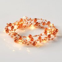 ACA Lighting "k�vov� hn�d� kor�lky", 20 LED dekora�n� �et�z, WW, m�d�n� dr�t, na baterie 2xAA, IP20, 2m+10cm, 1.2W X01201211