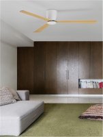 NOVA LUCE stropní ventilátor DELL tělo z hliníku dřevo a matná bílá 3ABS dřevěné listy 9952335 NOVA LUCE stropní ventilátor DELL tělo z hliníku dřevo a matná bílá 3ABS dřevěné listy 9952335