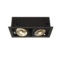 BIG WHITE KADUX 2, vestavn� sv�tidlo, dv� ��rovky, QPAR111, obd�ln�kov�, �ern� matn�, max. 150�W 115550