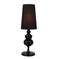 Stoln� lampa AZzardo Baroco table black AZ2162 E27 1x50W IP20 18cm �ern�