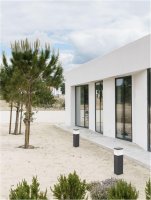 NOVA LUCE venkovn� sloupkov� sv�tidlo FERRON tmav� �ed� hlin�k a �ir� akrylov� difuzor E27 1x12W 220-240V bez ��rovky IP65 9060184