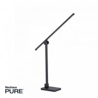 PAUL NEUHAUS PURE GRAFO LED stoln� lampa, �ern�, nastaviteln�, stm�vateln� 3000K