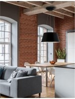 NOVA LUCE závěsné svítidlo VOLCANO kov a akrylový difuzor černá zvenku bílá uvnitř LED 33W 230V 3000K IP20 9077881 NOVA LUCE závěsné svítidlo VOLCANO kov a akrylový difuzor černá zvenku bílá uvnitř LED 33W 230V 3000K IP20 9077881