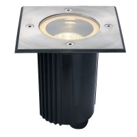 BIG WHITE DASAR 80, venkovn� zapu�t�n� podlahov� sv�tidlo, QPAR51, IP67, hranat�, nerezov� ocel 316, max. 35�W 229324