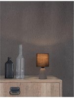 NOVA LUCE stoln� lampa ZERO �ed� beton a �ern� st�nidlo E14 1x5W 230V IP20 bez ��rovky 9577161