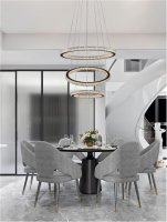 NOVA LUCE z�v�sn� sv�tidlo GINEVRA �ern� hlin�k a akryl LED 69W 230V 3000K IP20 stm�vateln� 9748158