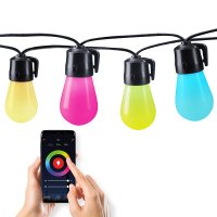 Solight LED smart venkovn� �et�z s RGB ��rovkami, bluetooth, 15 ��rovek, 14m+6m, 10W WO795