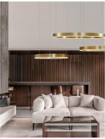 NOVA LUCE z�v�sn� sv�tidlo MOTIF zlat� mosazn� hlin�k a akryl LED 55W 230V 3000K IP20 stm�vateln� 9190655